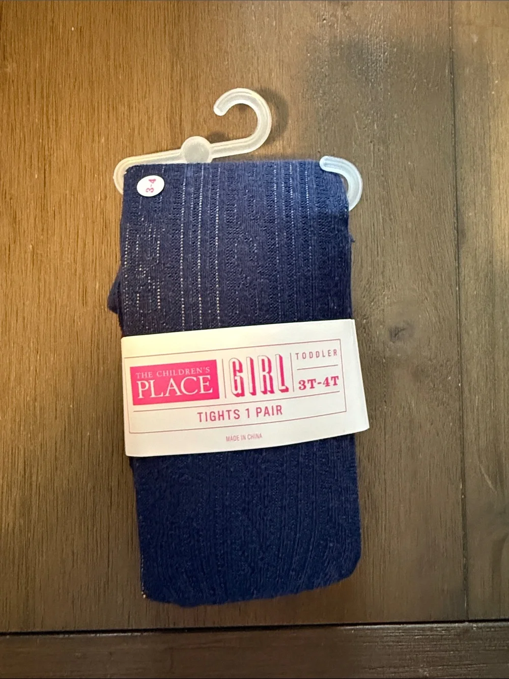 The Children's Place Navy Ribbed Toddler Tights - Girl 3T-4T